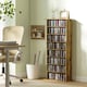 image 2 of HOMCOM CD Storage Unit DVD Tower Blu-ray Storage Shelf for Living Room Brown | Brown