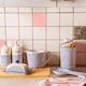 image 6 of Nicola Spring Hand-Printed Kitchen Spoon Rests - 26.5cm - Orange & Navy (2pc)