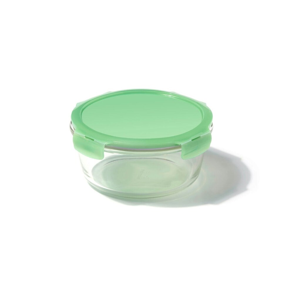 image 1 of LocknLock Eco Glass Food Container Dishwasher Safe Round Storage Box - 950 ml
