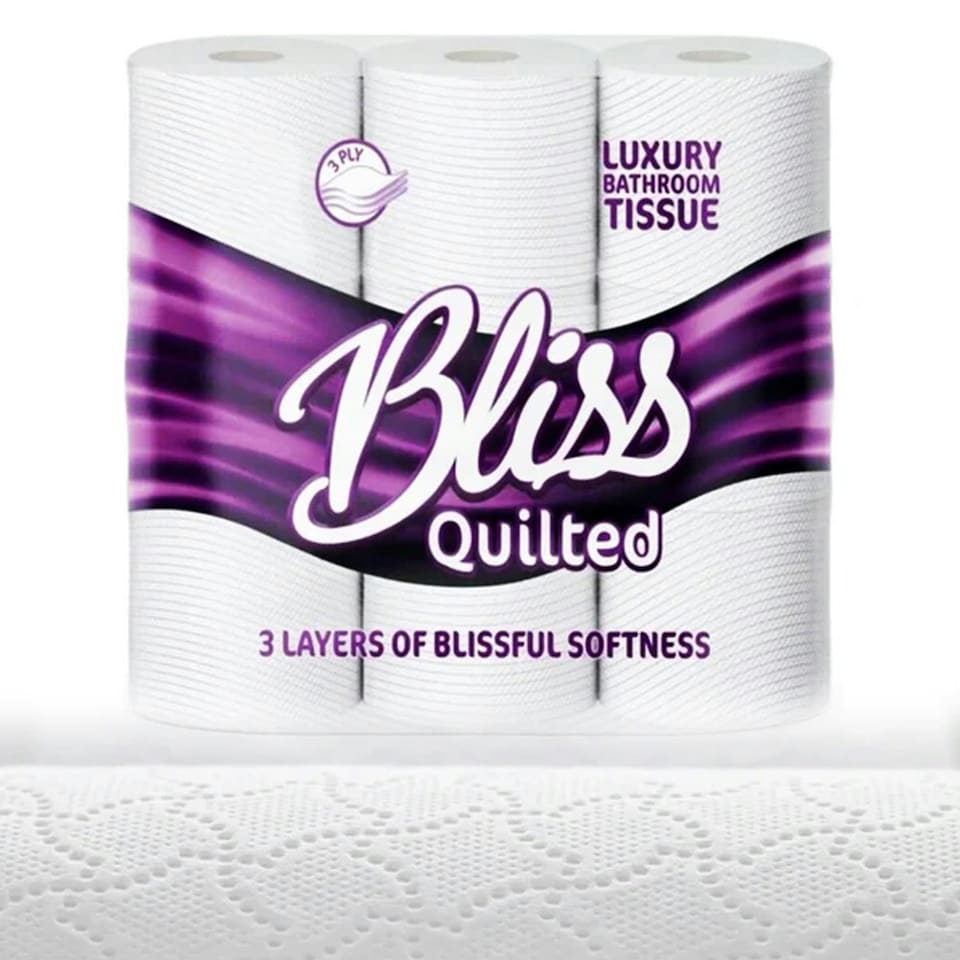 image 1 of 135 Rolls 3-Ply Luxurious Super Soft Bliss Quilted Toilet Tissue Rolls For Washrooms