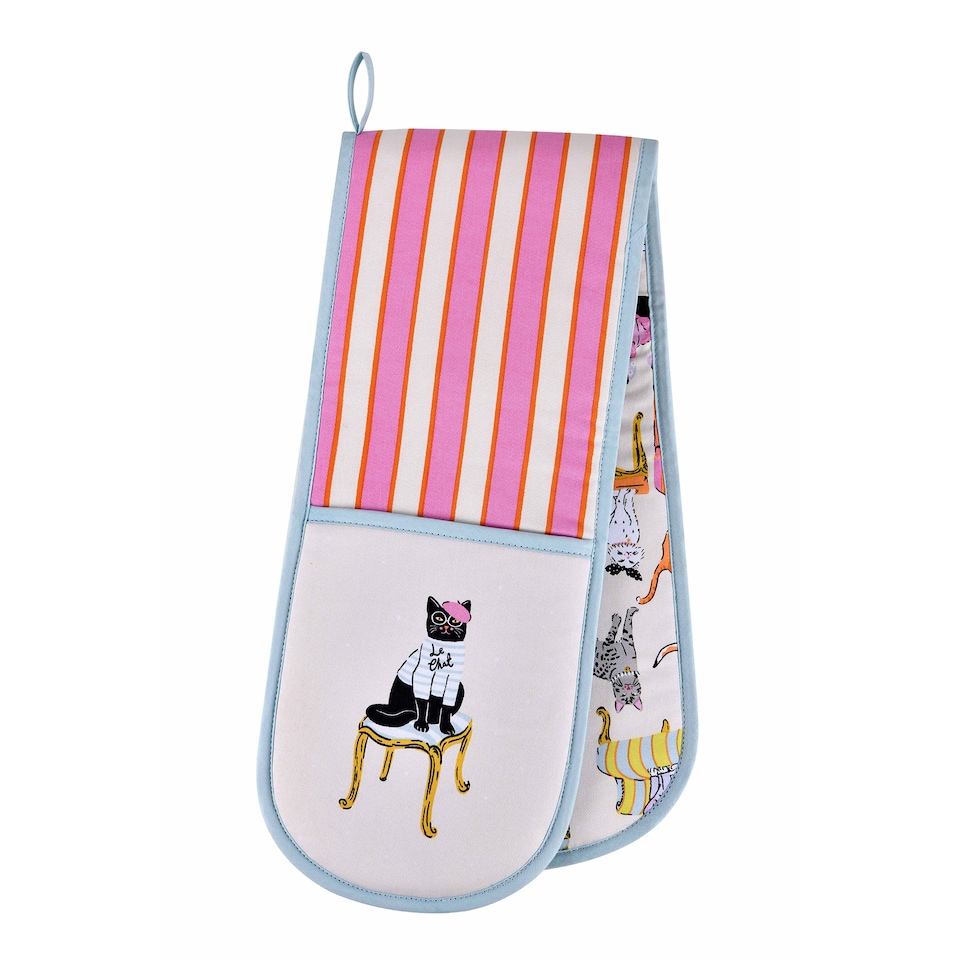image 1 of Ulster Weavers Cool Cats Double Oven Glove Multi