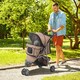 image 7 of PawHut Pet Stroller Pushchair Carrier for Cat Puppy with 3 Wheels Brown