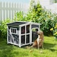 image 2 of PawHut Wooden Dog Kennel, Dog House w/ Removable Floor or Large Dogs 