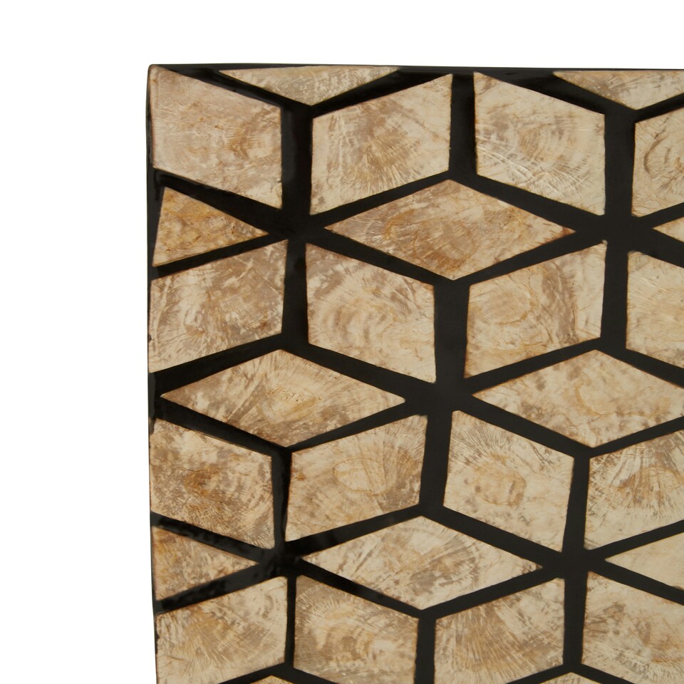 image 1 of Interiors by Premier Black And Gold Cube Wall Mirror Gold