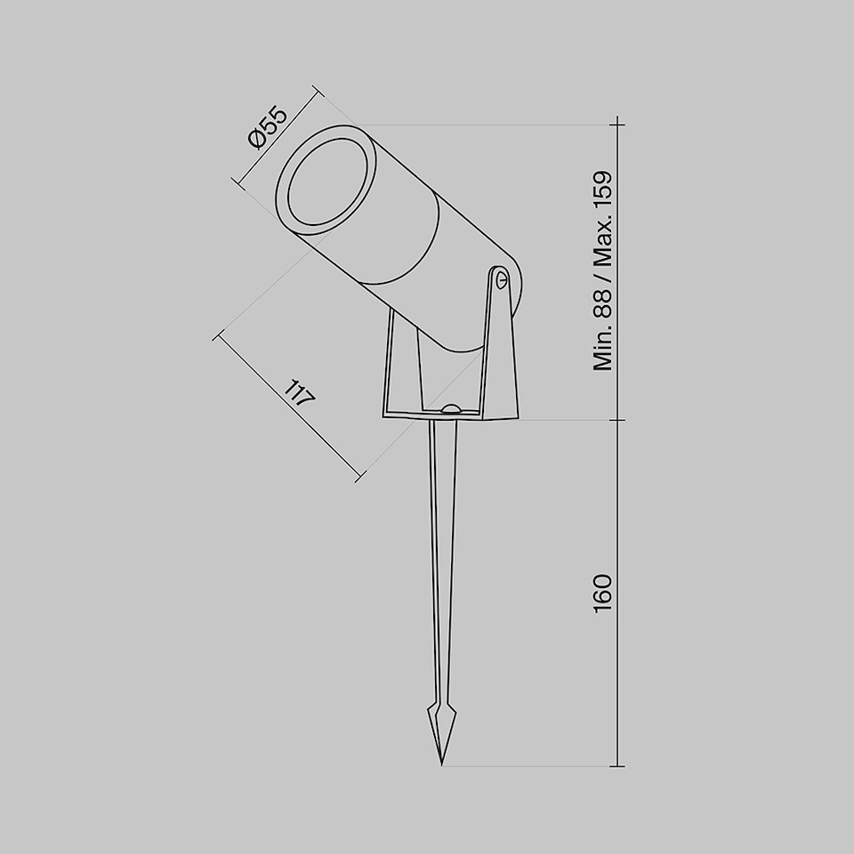 image 1 of Bern Outdoor Spike White 3000K 300lm IP65