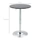 image 7 of HOMCOM Round Height Adjustable Bar Table Counter Pub Desk Metal Base Black