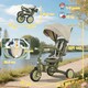 image 9 of AIYAPLAY 5 in 1 Foldable Kids Trike, Toddler Tricycle for 1-3 Years, Dark Green