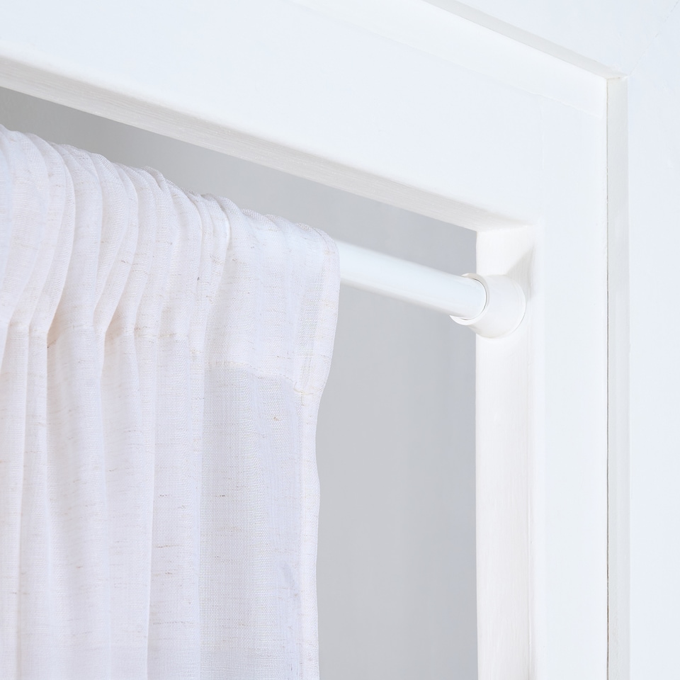 image 1 of OHS Shower Curtain Tension Pole Extendable Rod | White