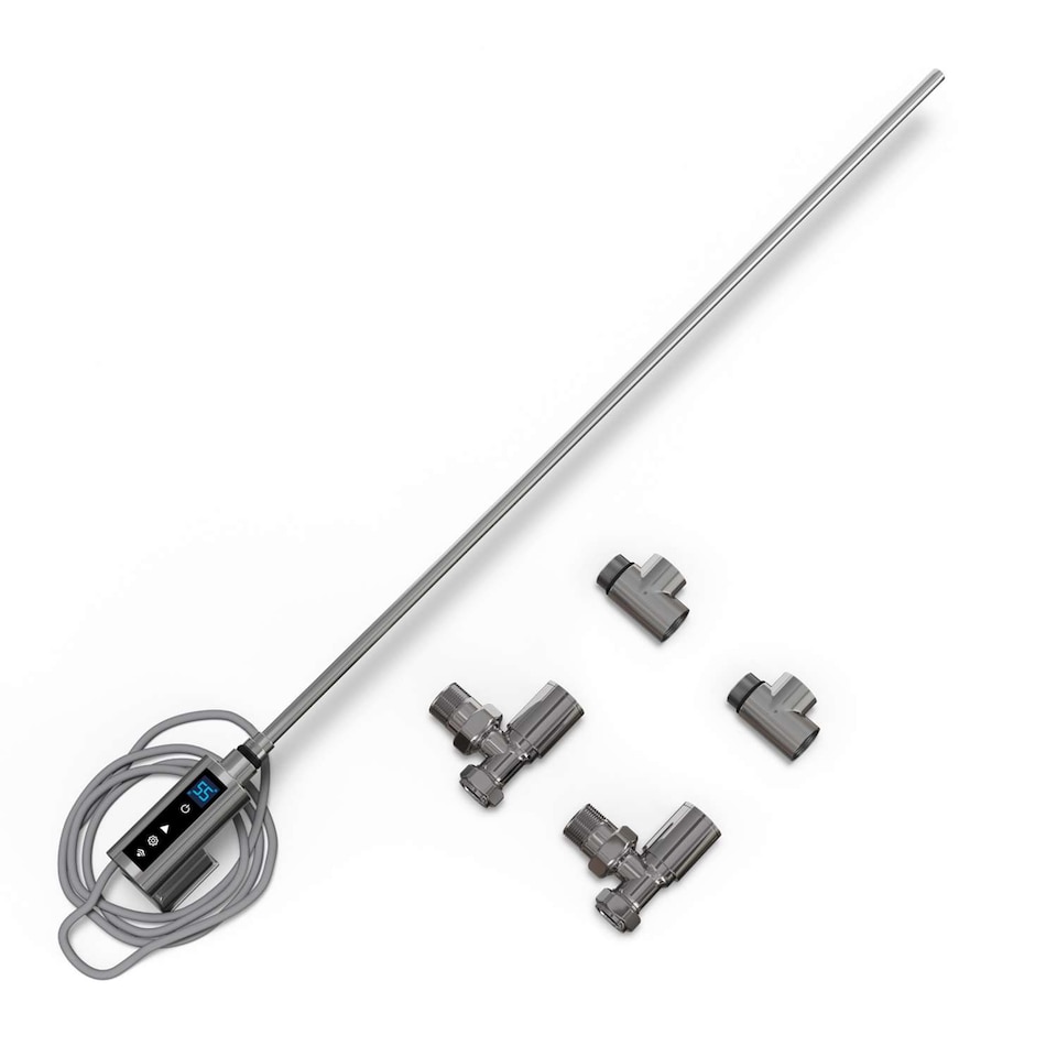 image 1 of INOW Dual Fuel Towel Rail Kit Thermostatic WIFI - Chrome - 600W