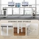 image 6 of HOMCOM 120 x 60 cm Home Office Desk Reversible Study Table for Bedroom White | White