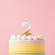 image 1 of Gold Ombre Number '2' Celebration Candle