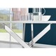 image 4 of Furniturebox Novara 120cm White High Gloss Table (Silver)