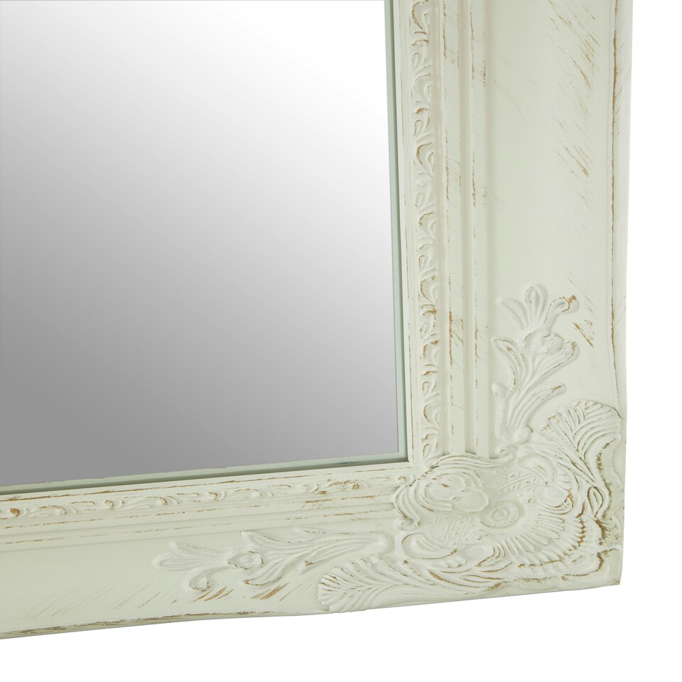 image 1 of Andrey White And Brushed Gold Finish Wall Mirror White