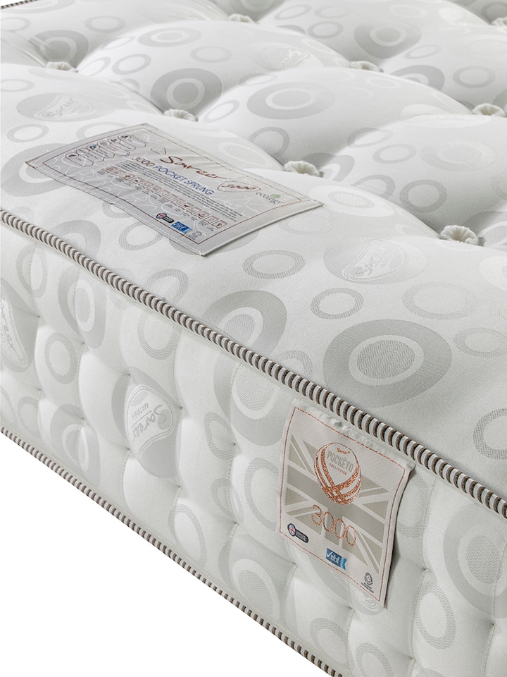image 1 of Sareer Pocketo 3000 Pocket Sprung Reflex Mattress 6FT | White | Super King
