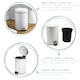 image 2 of Harbour Housewares Round Toilet Brush & Bin Set - Matt Black Black