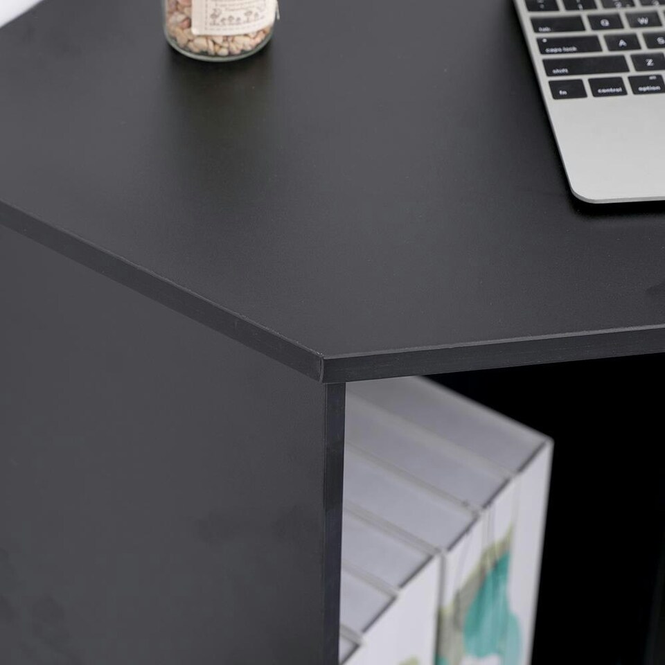 image 1 of Computer Desk PC Laptop Table Corner Home Office Study Gaming Black