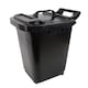 image 1 of Kerbside Compost Caddy with Locking Lid - Black - for Food Waste Recycling (23 Litre) - Plastic Bin with Composting Guide