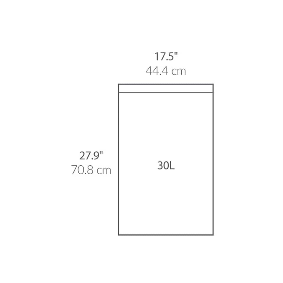 image 1 of Simplehuman 30L Code G Bin Liners, 50% Recycled Custom Fit Bin Bags, Pack of 100 | White | Code G | Code G | 5