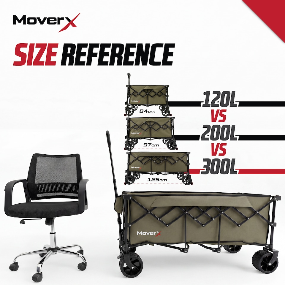image 1 of MoverX 300L/180kg Premium Camping Trolley / Festival Wagon