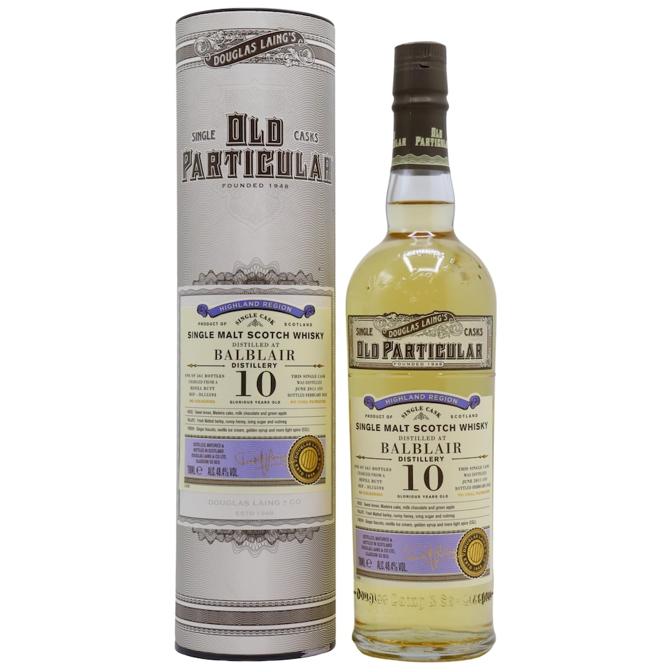 Balblair - Old Particular Single Cask No. 15593 2011 10 year old Whisky