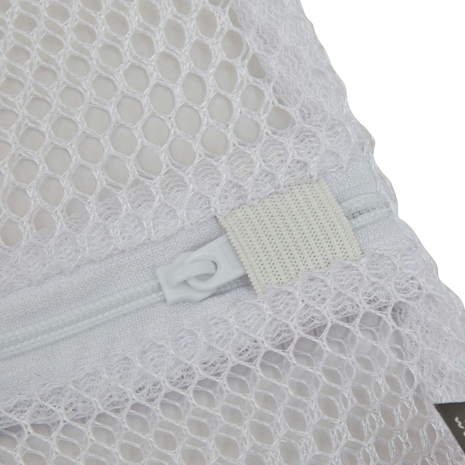 image 1 of 3 x Large Size Net Washing Bags for Laundry with Strong Zip – 41cms x 49cms (16" x 19") | White