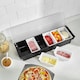 image 3 of 6 Compartment Trays Detachable Pizza Topping Station Reusable Container