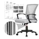 image 5 of Yaheetech Ergonomic Mesh Office Chair Mid-Back 360° Rolling Casters | Grey