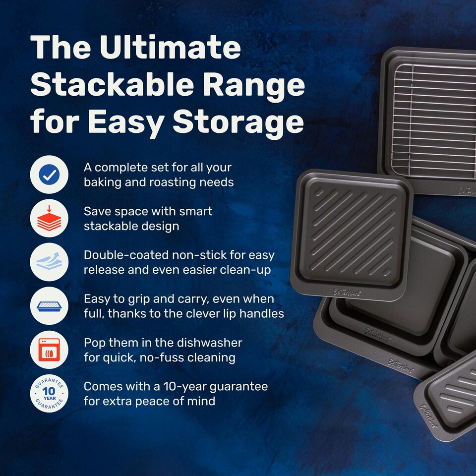 image 1 of BetterWare Stack Ease 7 Piece Bakeware Set