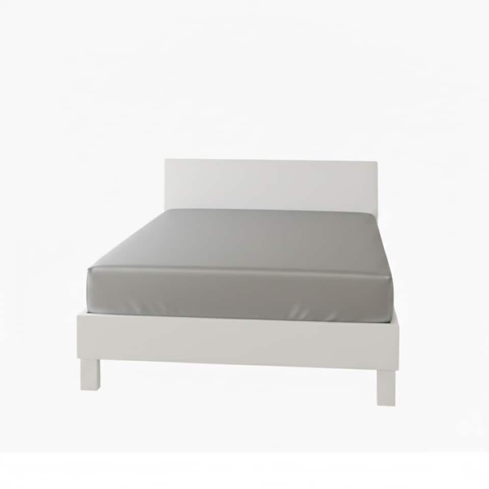 image 1 of Polycotton Fitted Sheet Extra Deep 40cm Skirt Easy Care | Silver | Small Double