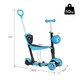 image 3 of HOMCOM 5-in-1 Kids' Blue 3-Wheel Kick Scooter With Removable Seat