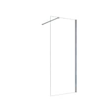 Aica Bathrooms 700x1900mm Walk in Wet Room Shower Screen Panel 8mm EasyClean Glass Shower Cubicle | Chrome