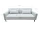 image 8 of Como 2 Seater Sofa Bed in Grey or Silver | Grey | One Size