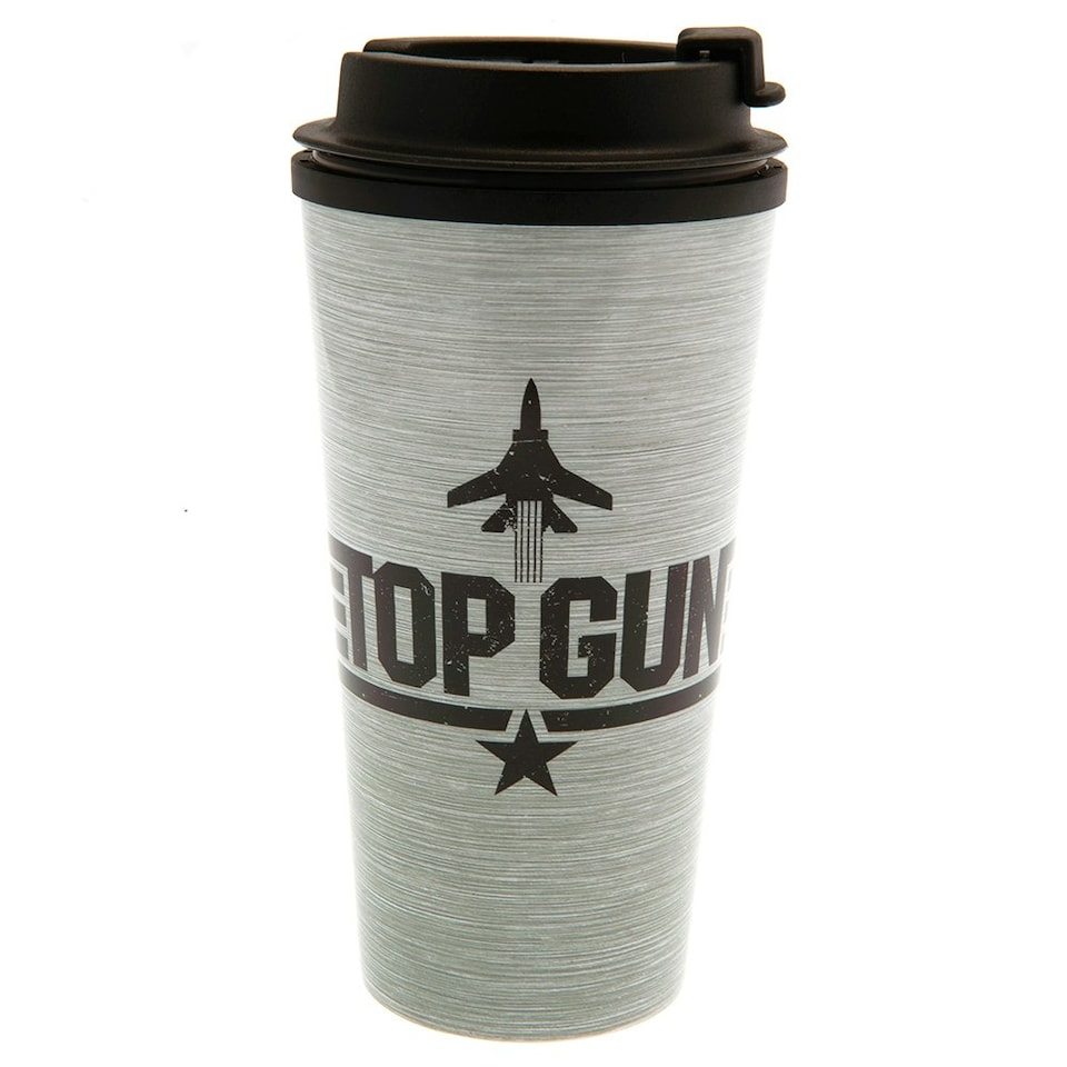 image 1 of Top Gun Logo Travel Thermal Flask - Black/Grey - One Size