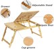 image 3 of Bamboo Folding Laptop Stand Adjustable Angle Bed Breakfast Tray Table Macbook PC | Multi