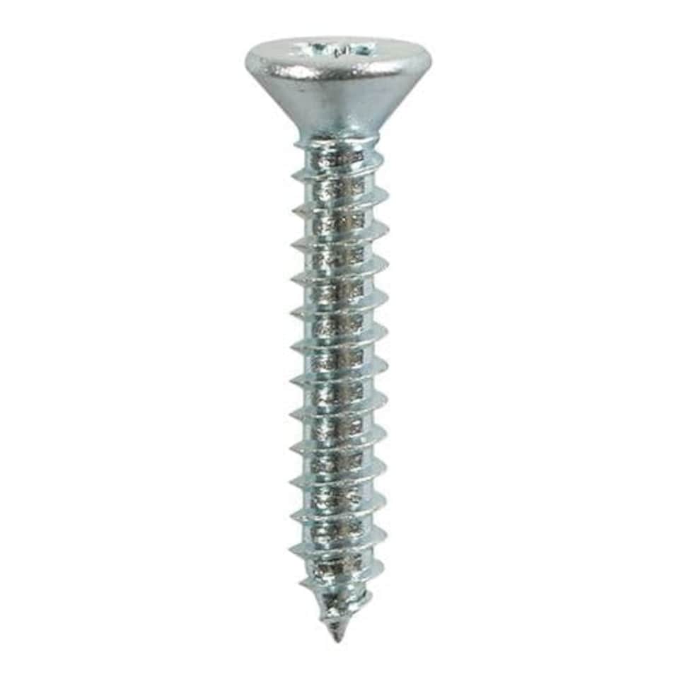 image 1 of Timco - Self-Tapping Screws - PZ - Countersunk - Zinc (Size 8 x 1 1/2 - 14 Pieces)
