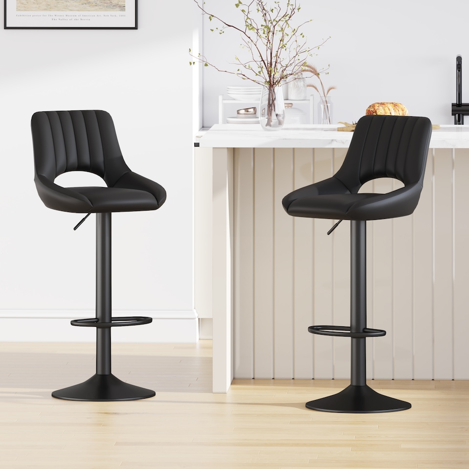 image 1 of MCC Direct Set of 2 Height Adjustable Bar Stool Kitchen Breakfast Chairs Stacey