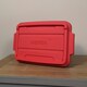 image 3 of 11L Black and Red Small Tuff Stackable Storage Box with Lid and Carry Handles Black
