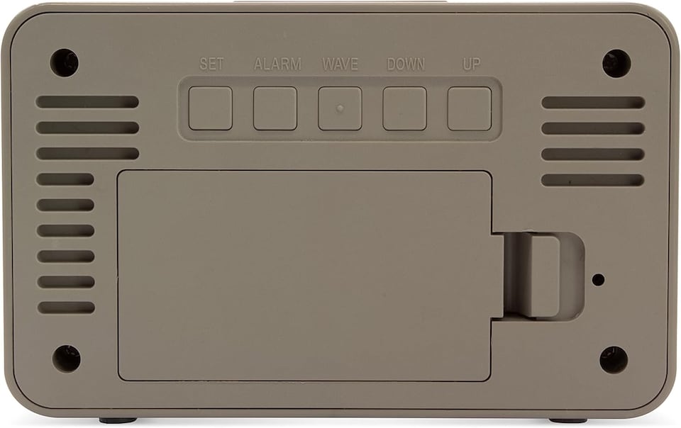 image 1 of Acctim Harley Superbrite Modern Digital Alarm Clock | Grey | Pigeon Grey