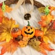 image 2 of Living and Home Artificial Maple Leaves Halloween Pumpkin Garland with Bell