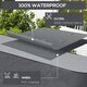 image 9 of Outsunny Patio 2/3 Seater Rattan Sofa Waterproof Furniture Cover Rain Protection Grey