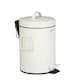 image 5 of Charles Bentley 3L Cream Steel Waste Rubbish Kitchen Bathroom Mini Pedal Bin