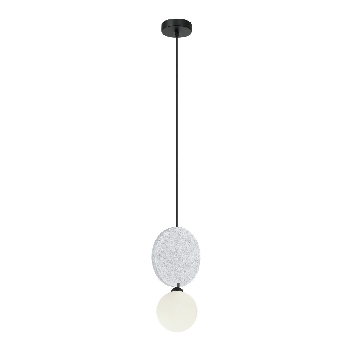 Netlighting Andrea Slim Pendant Ceiling Light Black Light Grey