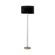 image 8 of ValueLights Charlie Chrome Floor Lamp Black Shade & Bulb 