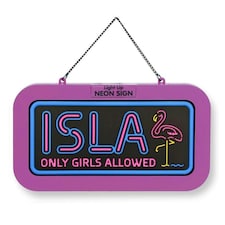 History & Heraldry Light Up Neon Name Sign - Isla