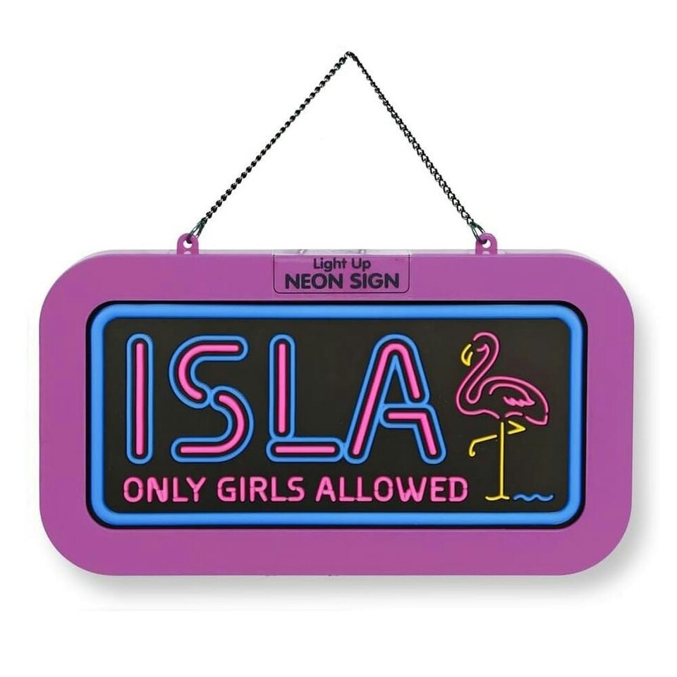 History & Heraldry Light Up Neon Name Sign - Isla