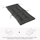 image 6 of Outsunny Garden Chair Cushions Set of 4, Waterproof Seat Pads | Grey | Dark Grey | 111.5L x 53W x 10D cm