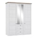 image 1 of Iloppa 3 Door Wardrobe in Snowy Oak/Oak Nelson