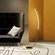 image 7 of HOMCOM Floor Lamp with LED Strip, Standing Lamp for Living Room, Gold Tone | Gold | 46L x 25W x 147H