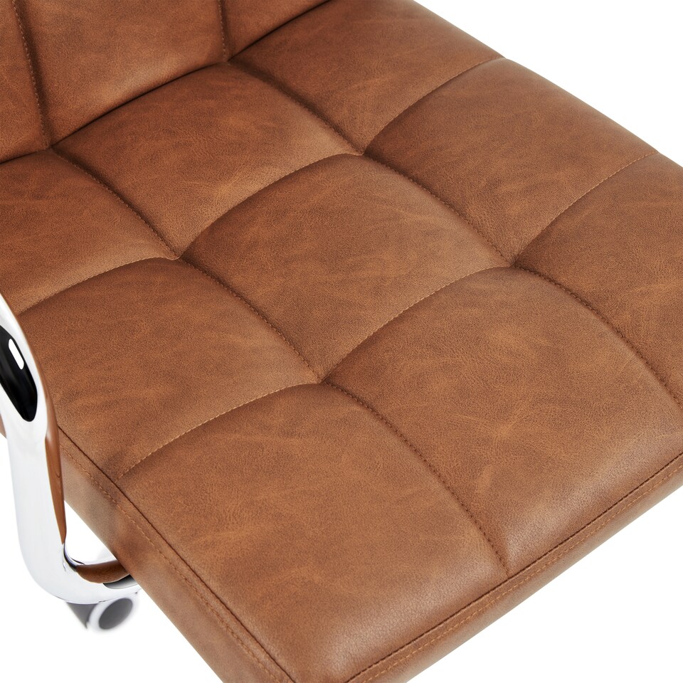 image 1 of Yaheetech PU Leather Height Adjustable Office Chair Mid-Back