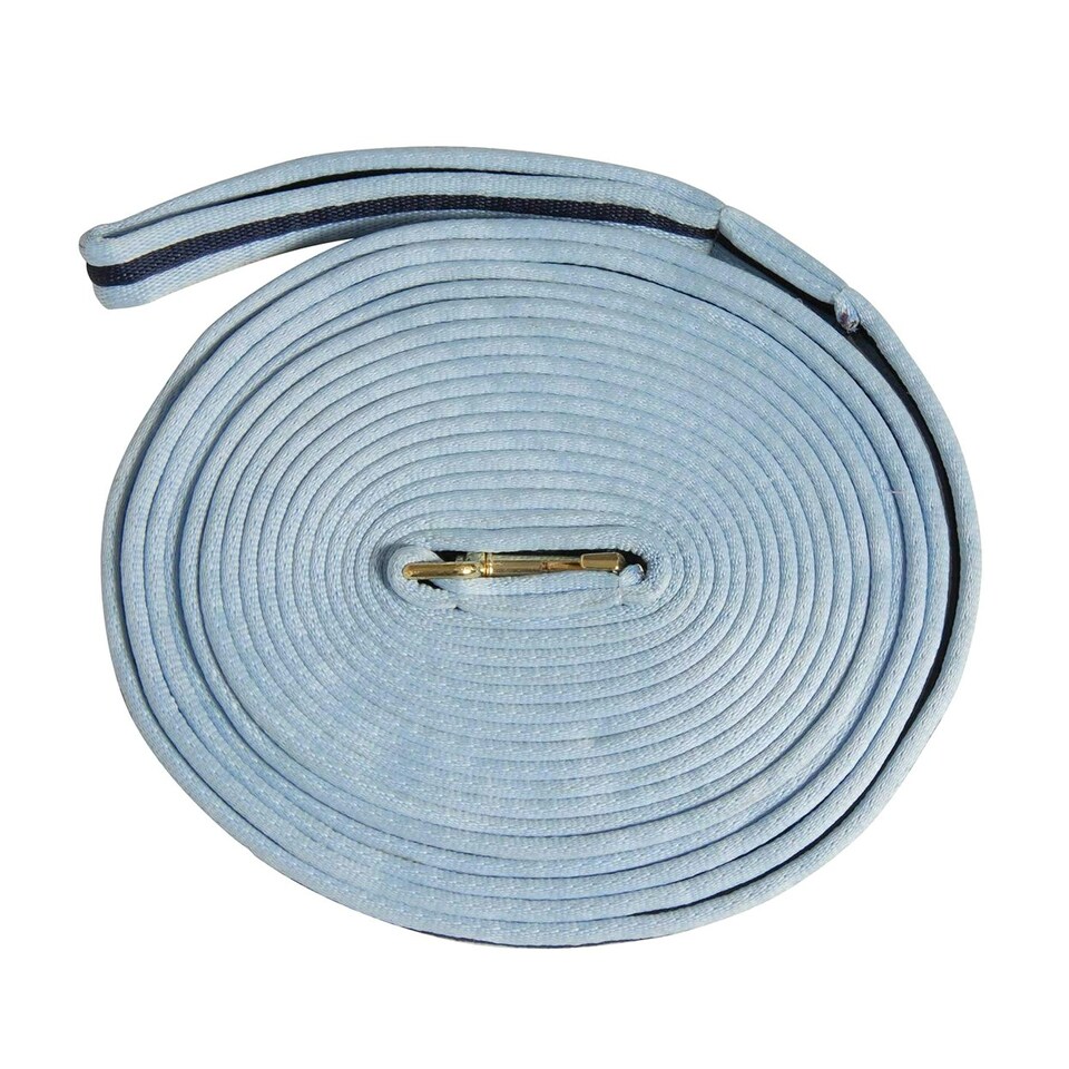 Kincade Two Tone Padded Lunging Rein - Light Blue/Navy - One Size